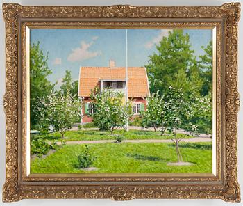 JOHAN KROUTHÉN, olja på duk, signerad.