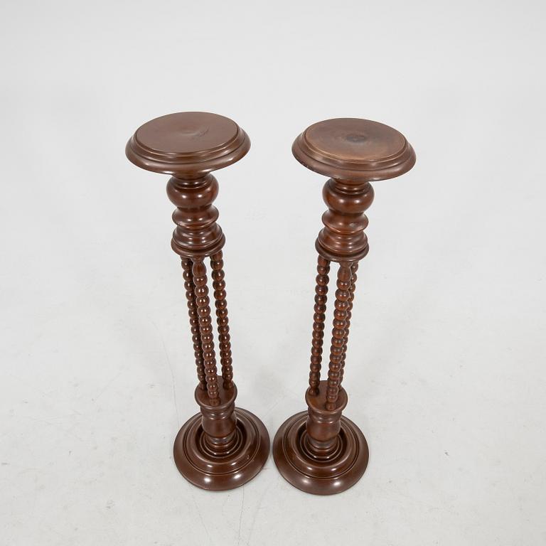 Pedestals, a pair from the latter half of the 20th century.