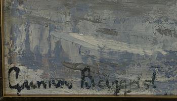 Gunnar Bergqvist, oil on panel, signed.
