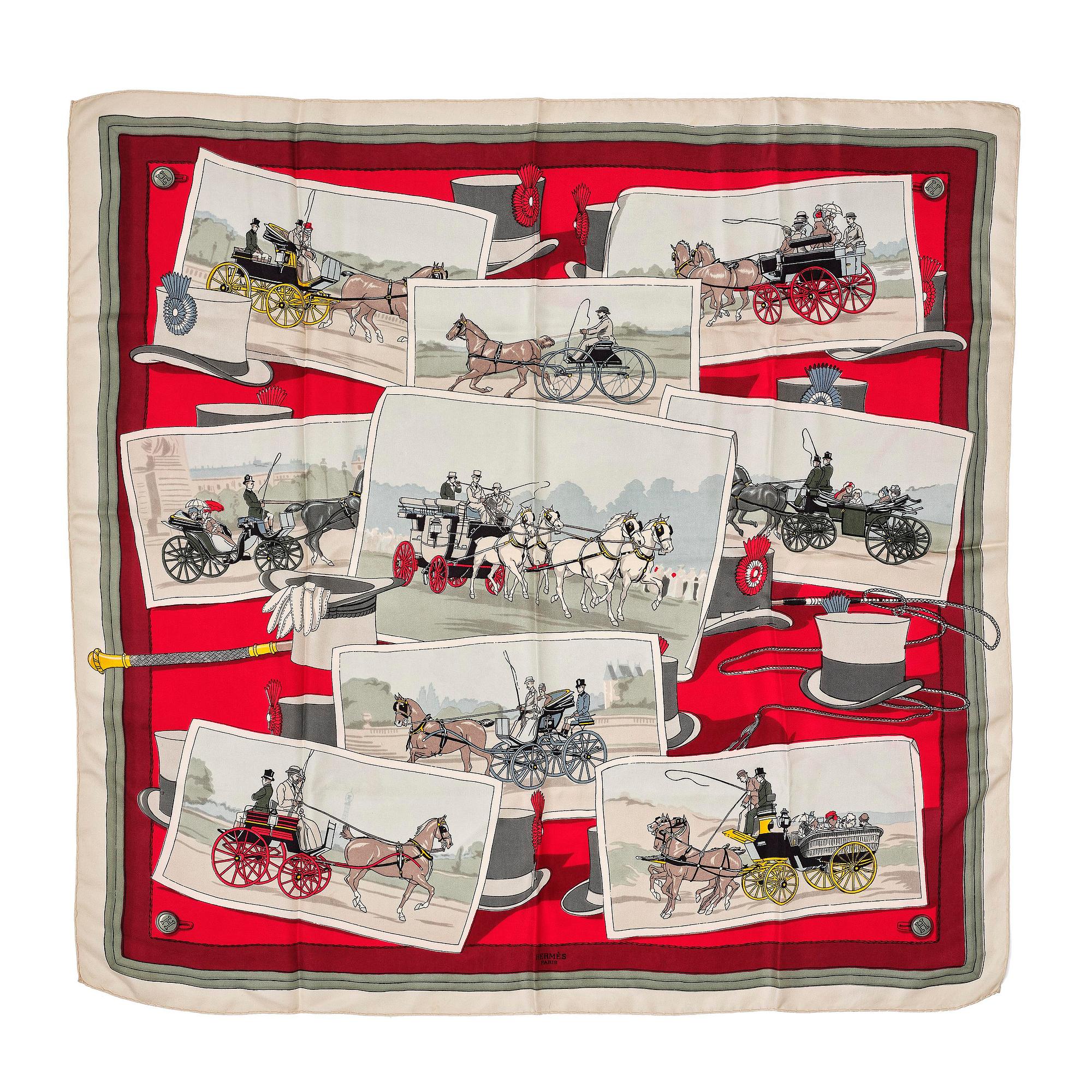 Hermès, “Attelages”, scarf.