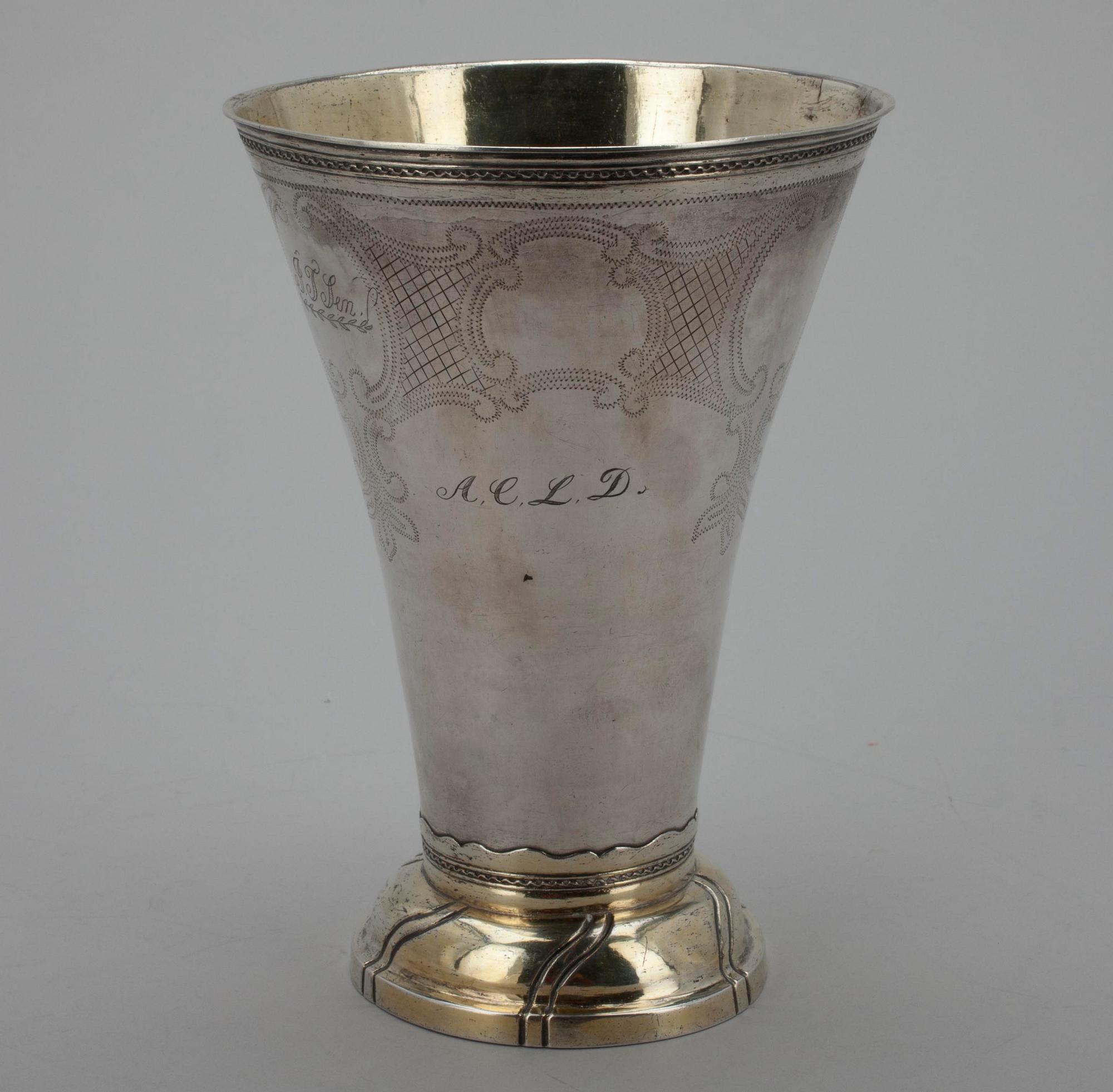 BÄGARE, silver, Stephan Westerstråhle, Stockholm 1798. Vikt 409 g.