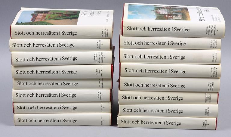 BOK, 16 vol, "Svenska Slott och Herresäten", Allhems förlag, Malmö.