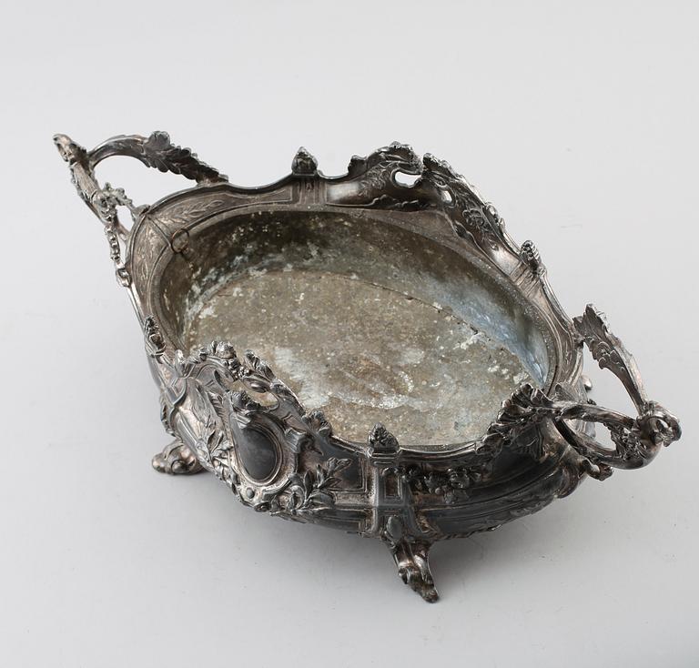 JARDINÄR, försilvrad metall, 1800-talets andra hälft.