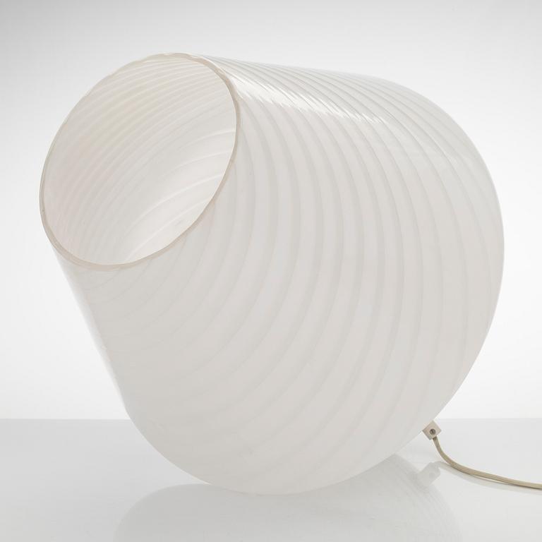 A 1980s Murano 'Mushroom' glass table light, retailer Stockmann.