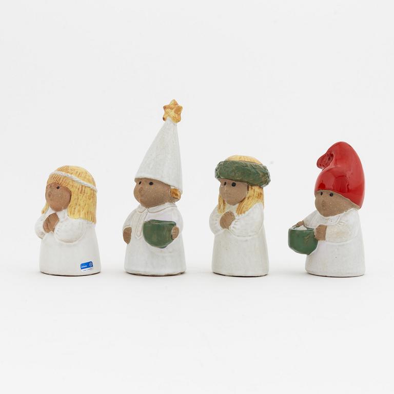Lisa Larson, figuriner/ljusstakar, 4 st, Gustavsberg.