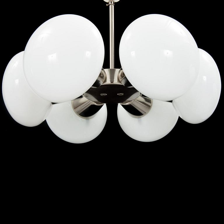 A 1960´s metal ceiling light. Height 30 cm.