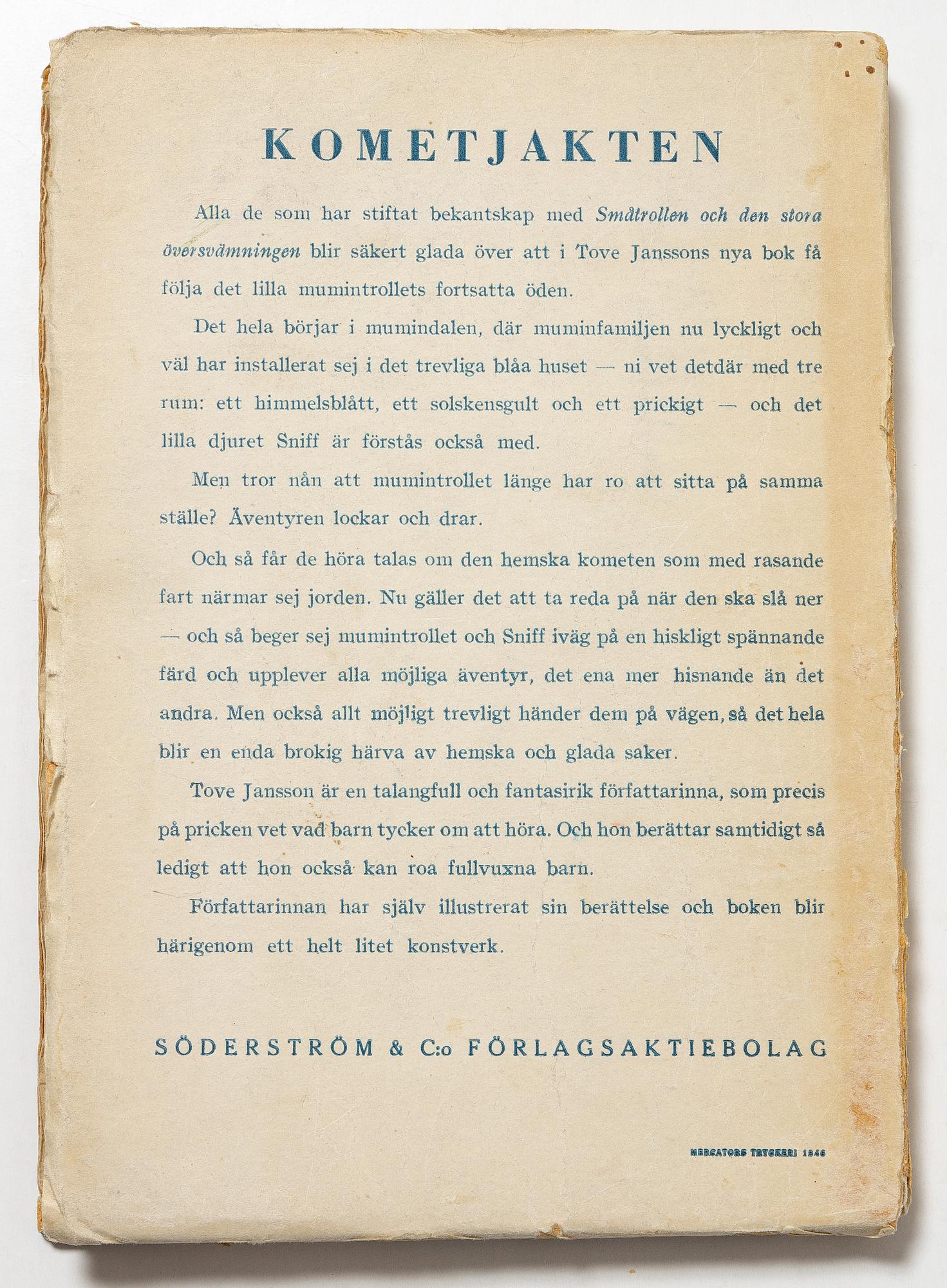 Tove Jansson, "Kometjakten".