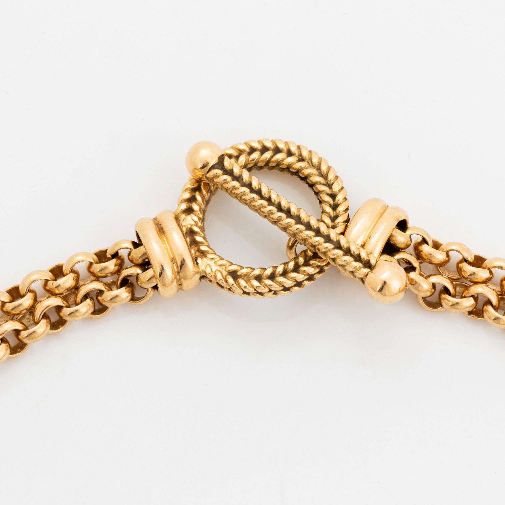 Collier 18K guld signerad WA Bolin.