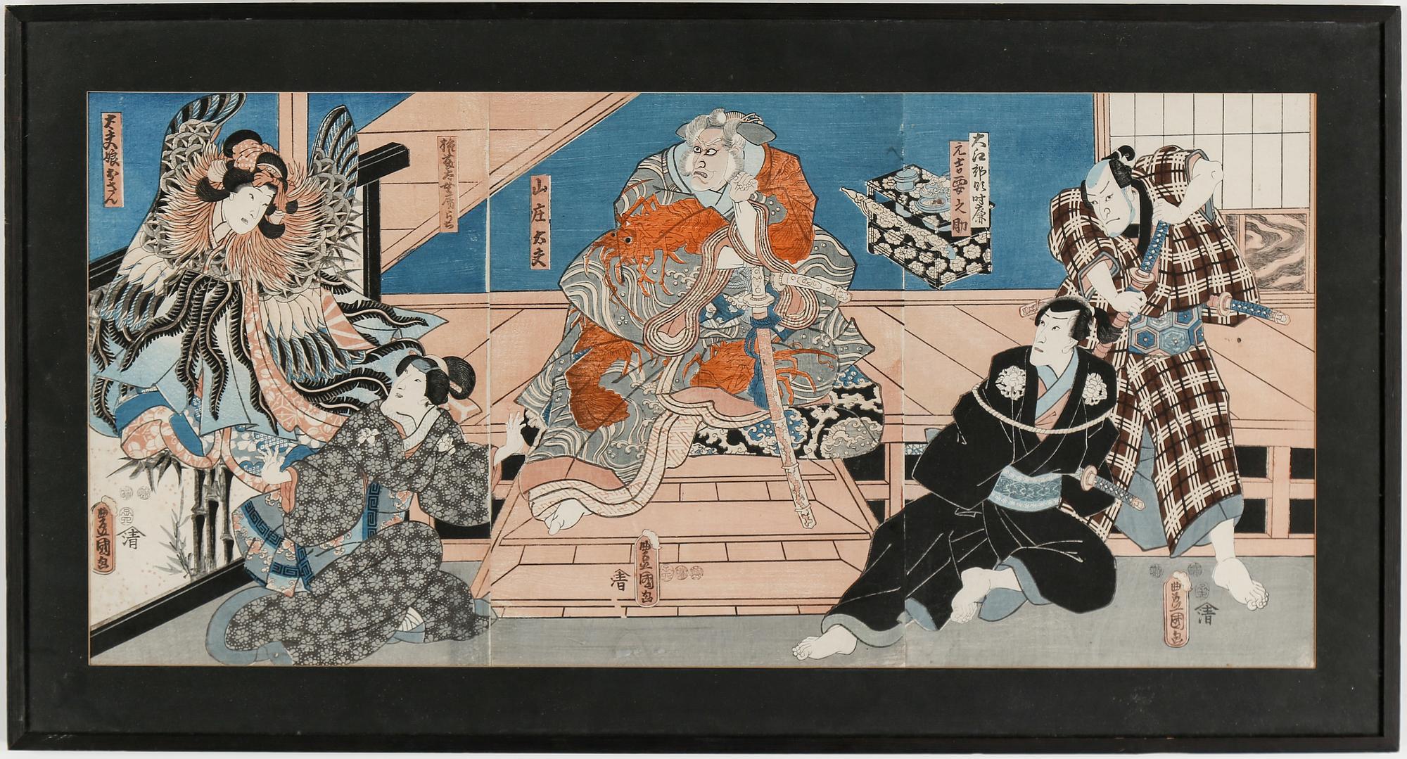 UTAGAWA KUNISADA (Toyokuni III). Färgträsnitt, 1800-tal.