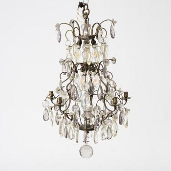 A Rococo style chandelier, early 20th Century.