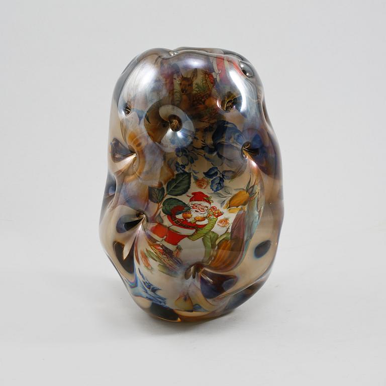 Per B. Sundberg, a unique 'Fabula' glass vase, Orrefors 1999.