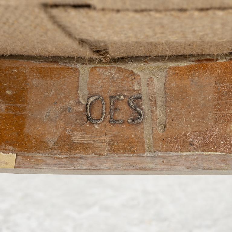 A set of three late Gustavian open Armchairs by O. Eriksson (1754-1808).