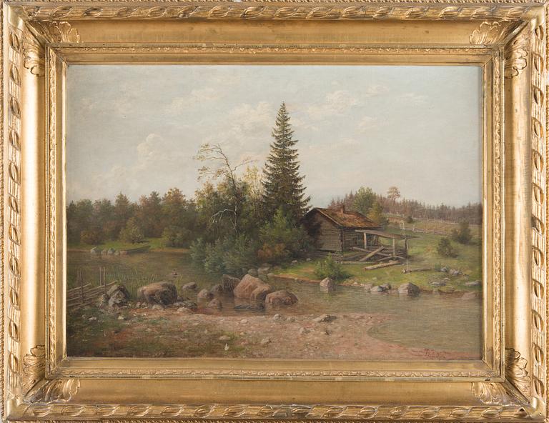 Augusta Soldan, A Cottage by a Beach.