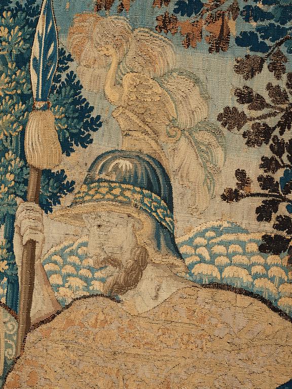 VÄVD TAPET, gobelängteknik, sannolikt "Godfrey of Bouillon", ca 331 x 234,5-237 cm, Flandern 1600-tal.