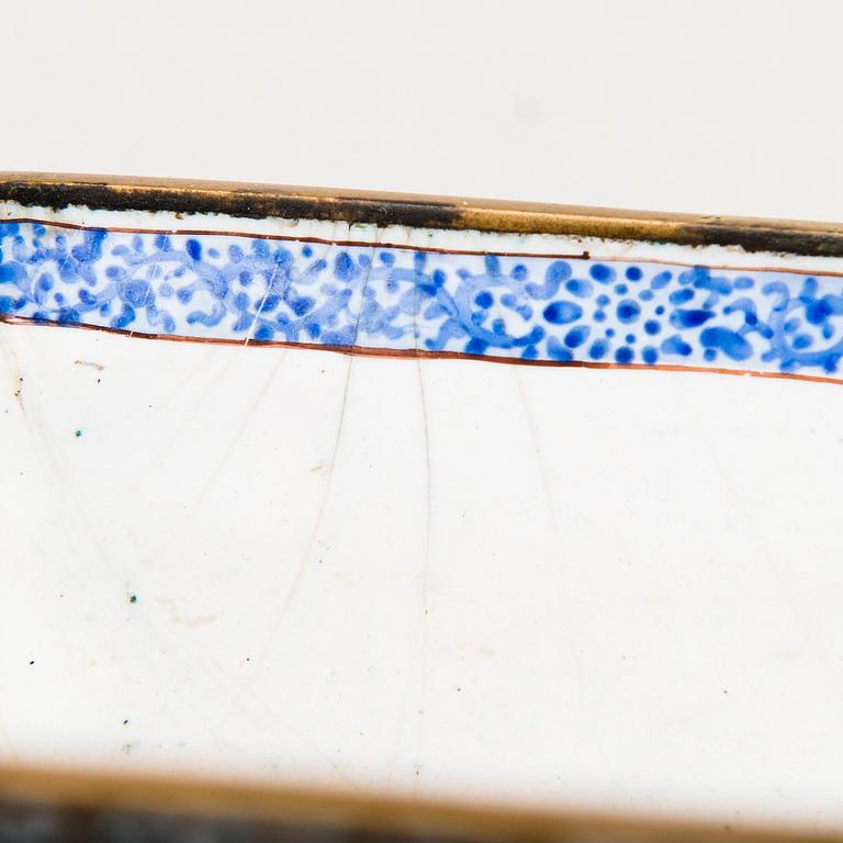 A pair of mid 18th Century Chinese enamel bowls.