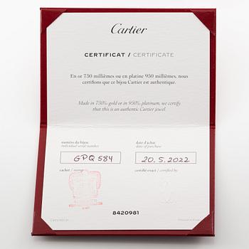 Cartier eternity ring in platinum with round brilliant-cut diamonds.