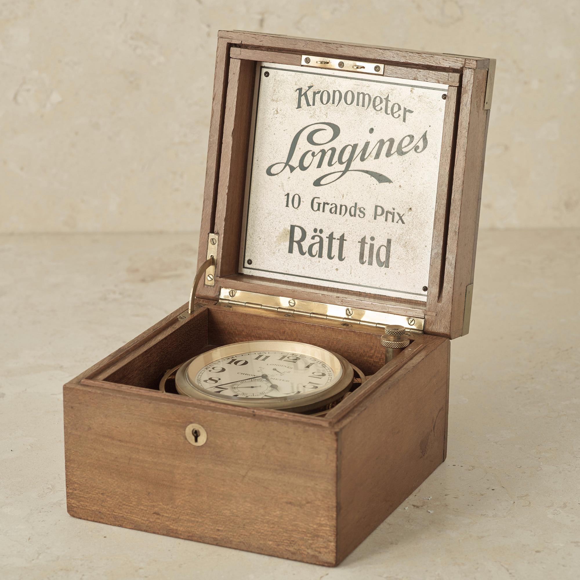 LONGINES, "Rätt Tid", Chronometer, table clock, 154 x 153 x 105 mm,