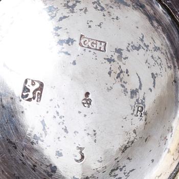 A pair of Swedish 19th century silver beakers, mark of CG Högstedt, Kalmar 1823.