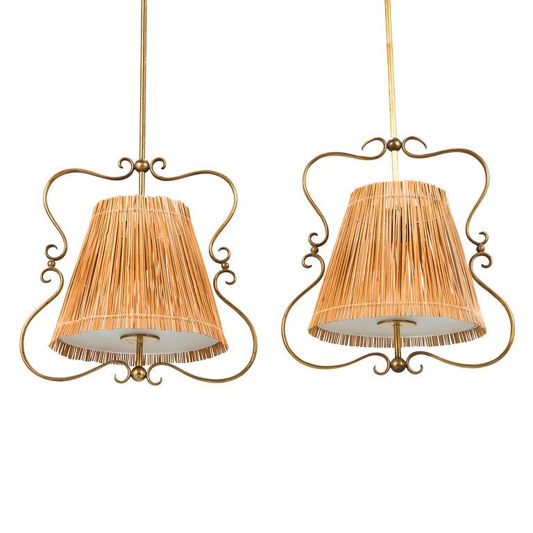 Gunnel Nyman, a pair of mid-20th century '50273' pendant lights for Sievä.