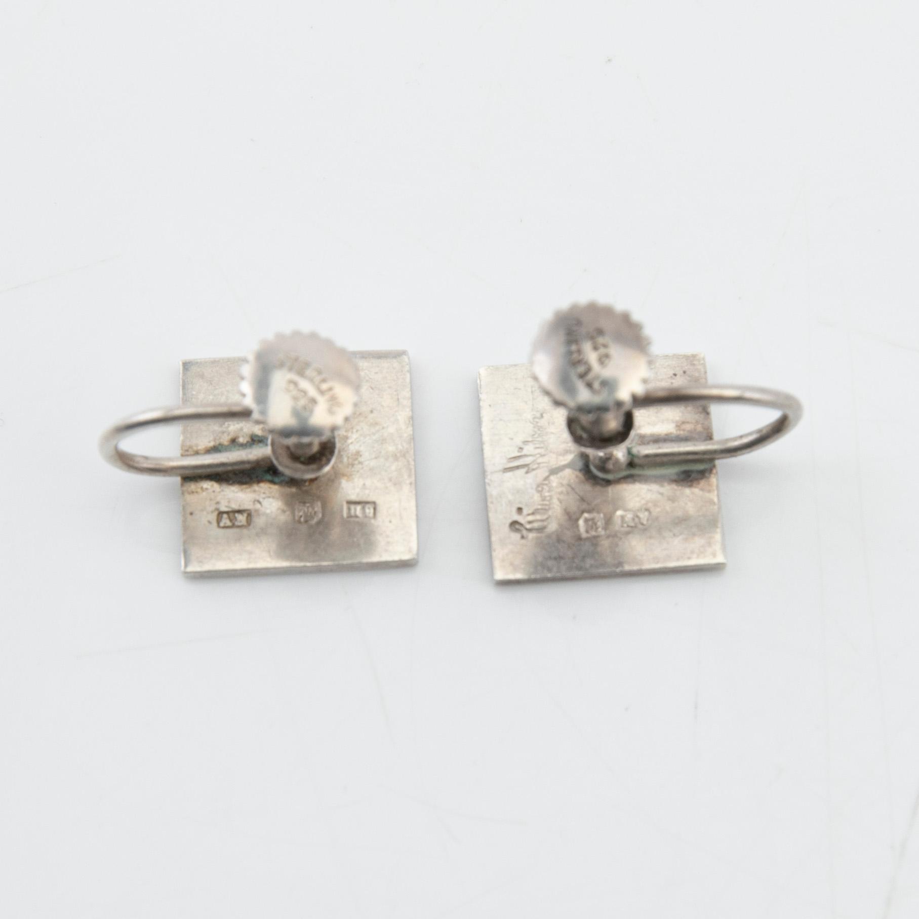 Wiwen Nilsson, earrings, a pair, silver, Lund, 1958.