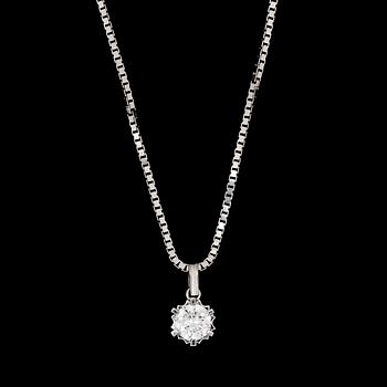 329. A brilliant cut diamond pendant, app. 0.65 cts.