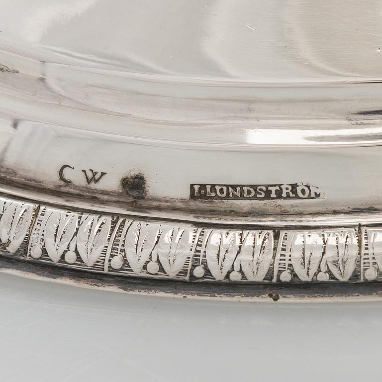 A pair of Empire silver candlesticks, maker's mark of Jacob Herman Lundström, Kuopio 1830.
