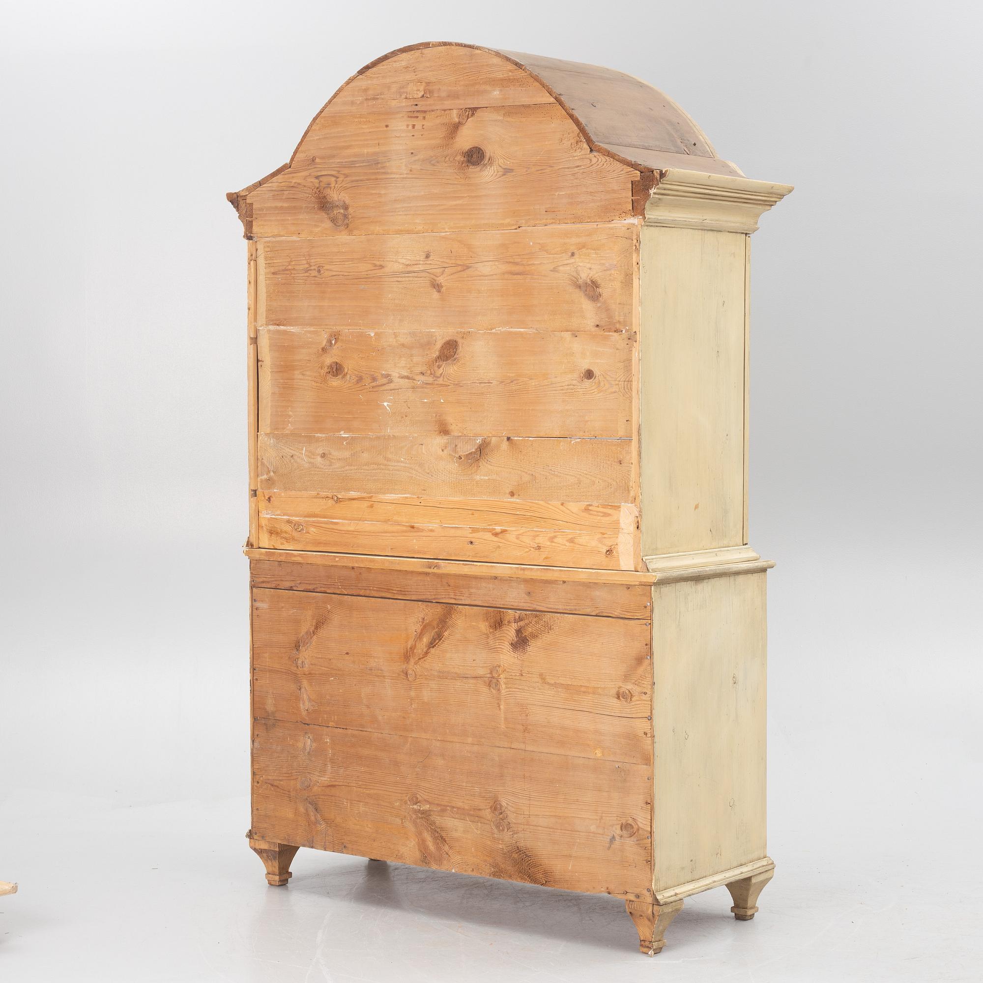A rococo vitrine cabinet, 18th century,.