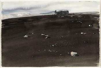 Lars Lerin, watercolour, signed Lars Lerin and dated -90.