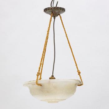 An alabaster ceiling lamp, 1920's.