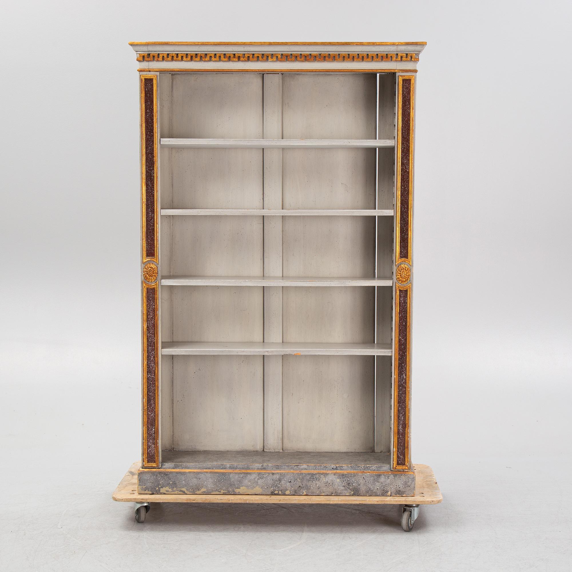 Bokhylla, gustaviansk stil, 1900-talets första hälft.