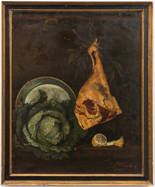 Salvatore Olivetti, Still Life with a Cabbage Head.