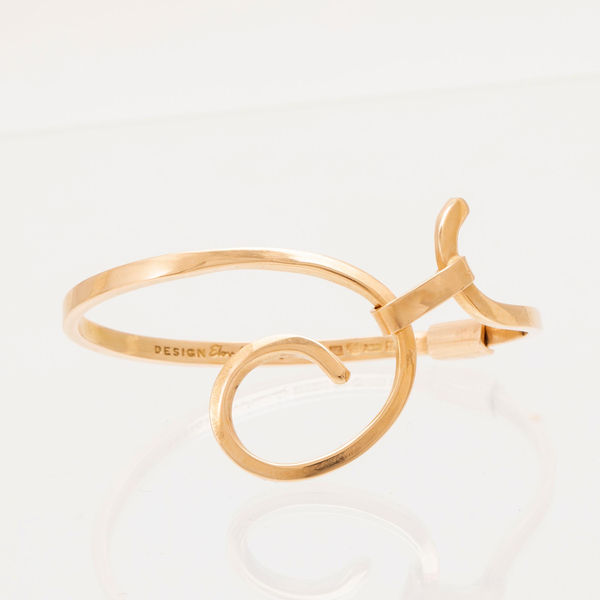 Elon Arenhill, armring 18K guld, Malmö 1963.