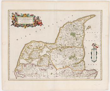 WILLEM JANSZOON BLAEU, karta, 1600-tal och FREDERIC DE WIT, karta ca 1690-tal.