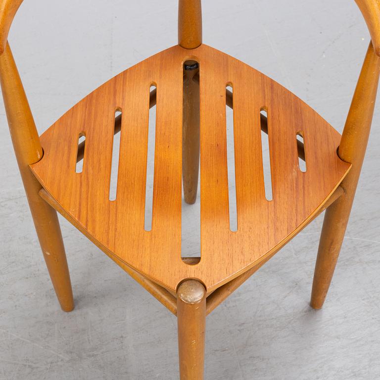 Jack Ränge, "Carmen", four beech and teak chairs, Gemla, Diö, 1950's/60's.