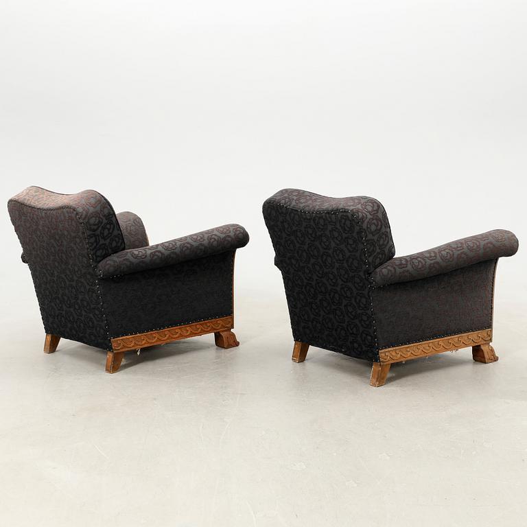 Armchairs, a pair from the 1940s, Swedish Modern.