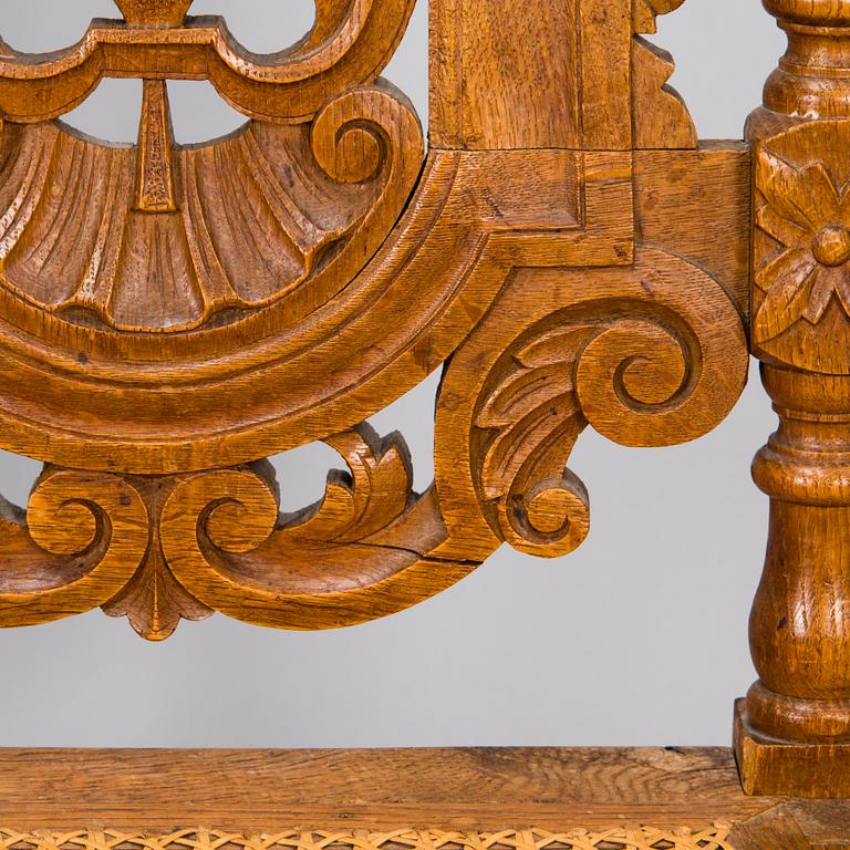 Six late 19th century neo-baroque chairs.