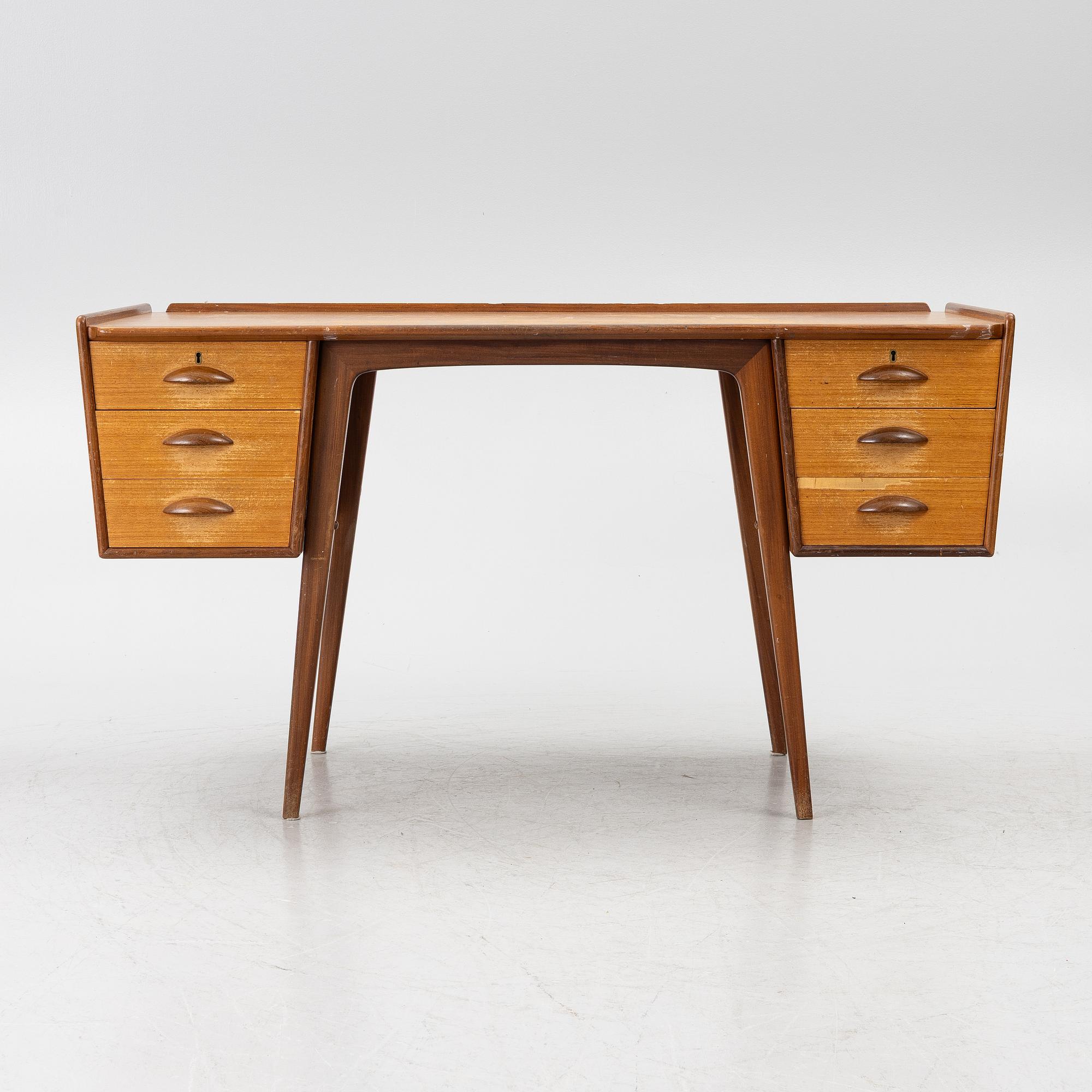 Desk, teak, 1960s.