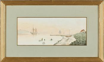 Viggo Adolf Valdemar Hoff · VIGGO ADOLF VALDEMAR HOFF, tillskriven, akvarell, signerad och daterad -93?