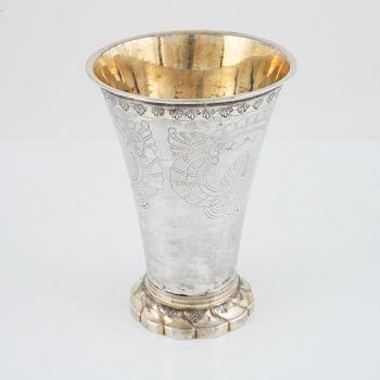 Johan Pettersen, a silver beaker, Rococo, Söderhamn, 1767.