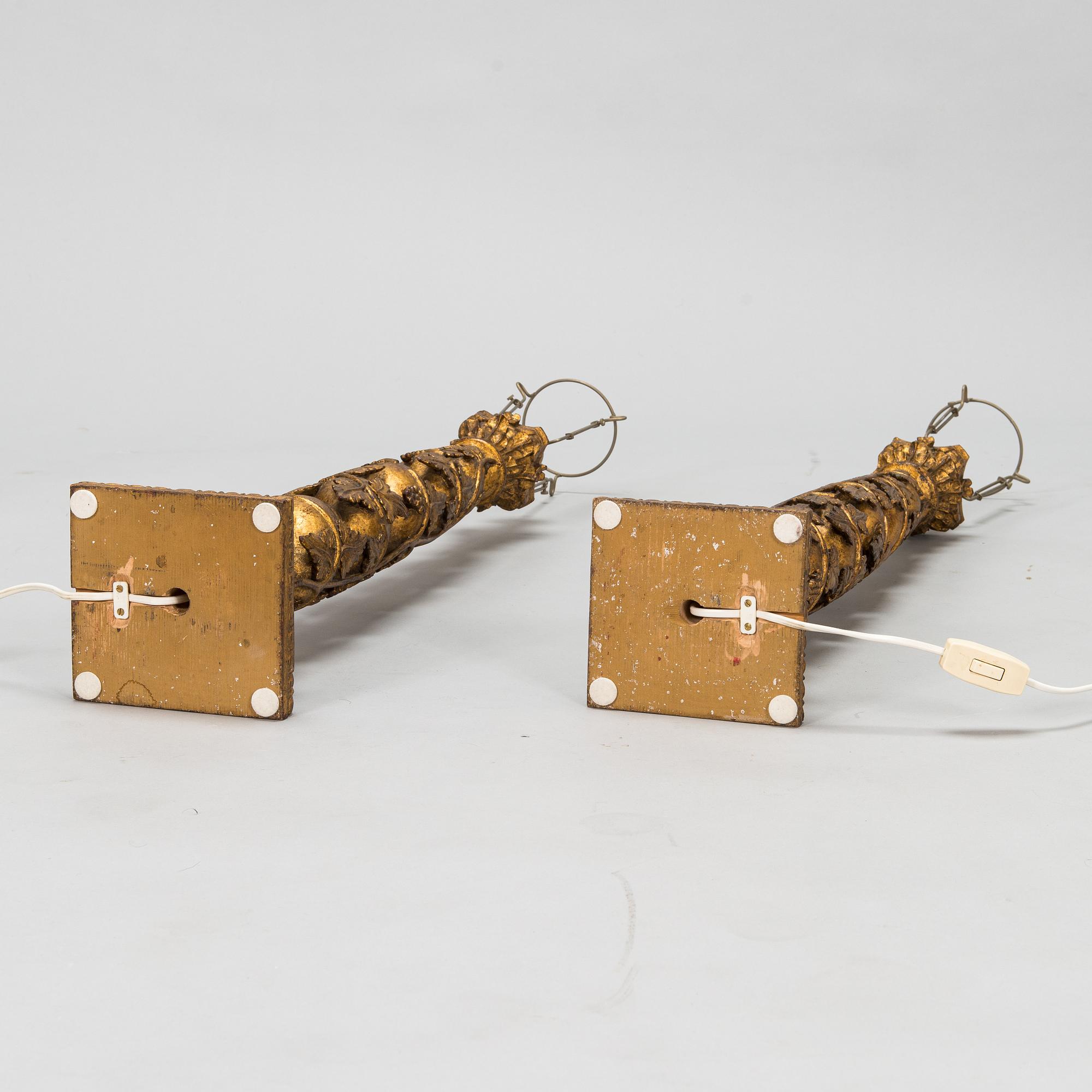 A pair of table lamps, late 20th century.