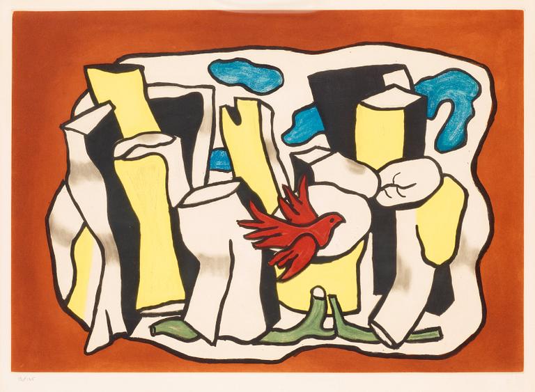 Fernand Léger (Efter), "L'oiseau rouge dans le bois".