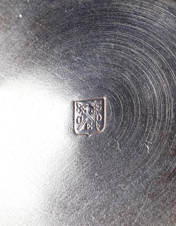 KANDELABRAR, 1 par, nysilver, jugend, tidigt 1900-tal.