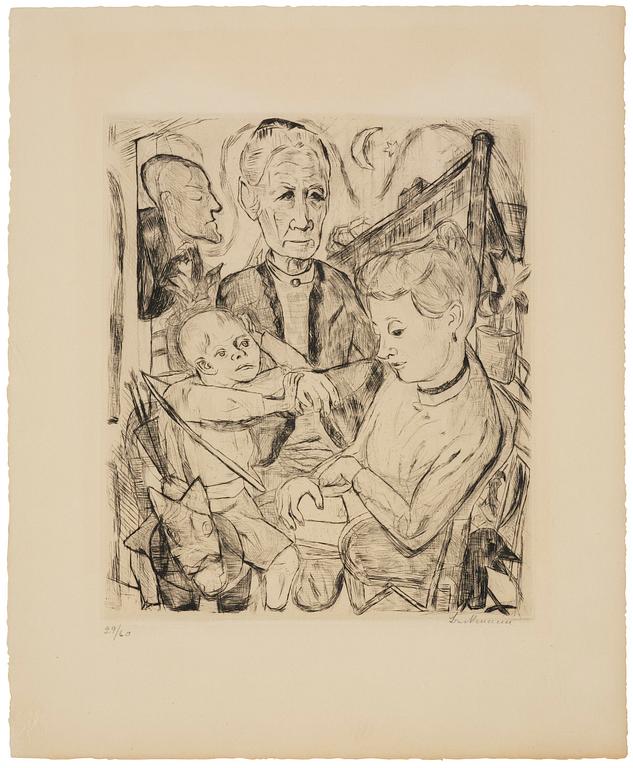 Max Beckmann, "Familienszene" from "Gesichter".