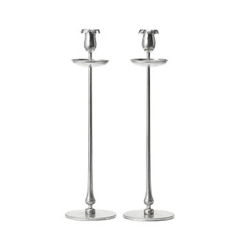 362. Josef Frank, a pair of pewter candlesticks, Svenskt Tenn, Stockholm 1953.