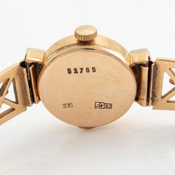 Wristwatch, 14K gold, 18 mm.