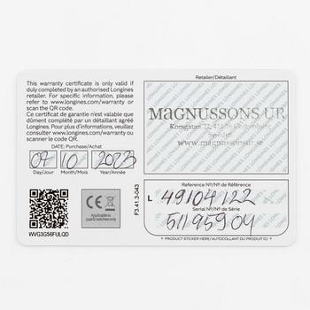 Longines, Elegant Collection, wristwatch, 39 mm.