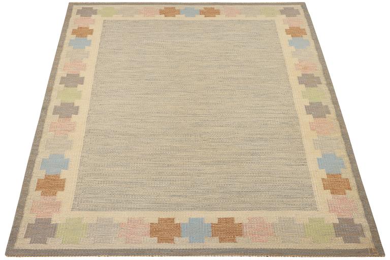 Ingegerd Silow, a flat weave carpet, signed IS, c. 240 x 170 cm.
