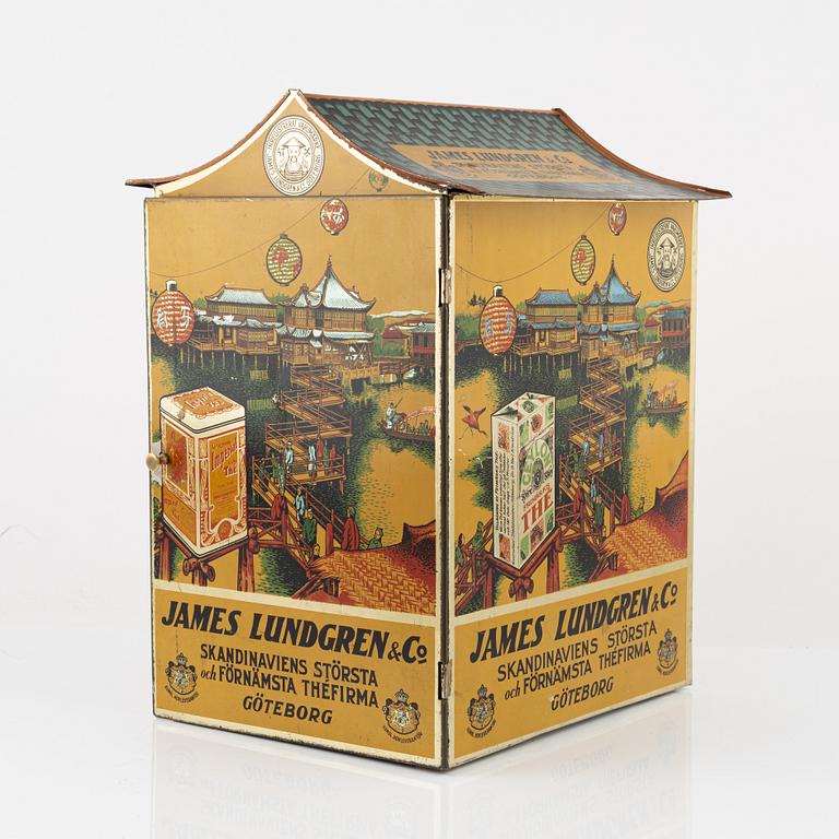 A Tin Tea Box, James Lundgren & Co, Gothenburg, first half of the 20th century.