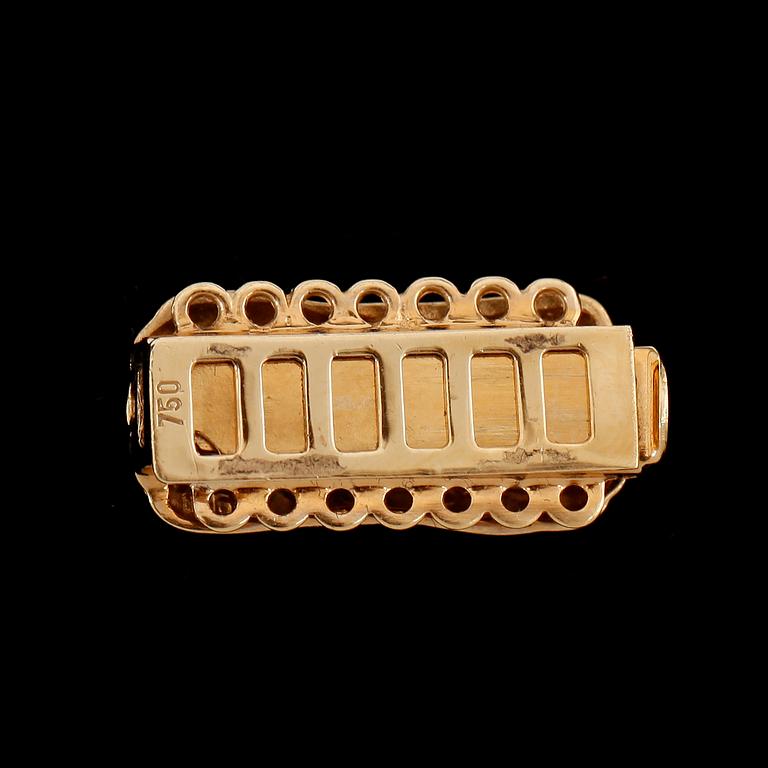 LÅS, 18 k, guld, med briljantslipade diamanter tot ca 0.06 ct.