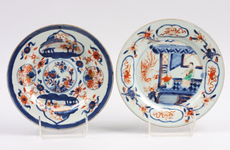 TALLRIKAR, 2 st, porslin, Kangxi, Kina 1600/1700-tal.